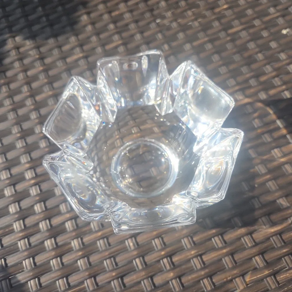 ORREFORS SWEDEN CORONA CRYSTAL GLASS BOWL LARS HELLSTEN SIGNED  6